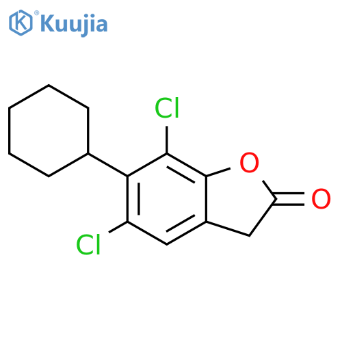 2(3H)-Benzofuranone, 5,7-dichloro-6-cyclohexyl- structure