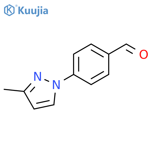 4-(3-methyl-1H-pyrazol-1-yl)benzaldehyde structure