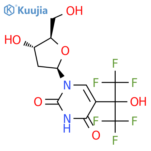 Uridine, 2'-deoxy-5-[2,2,2-trifluoro-1-hydroxy-1-(trifluoromethyl)ethyl]- structure