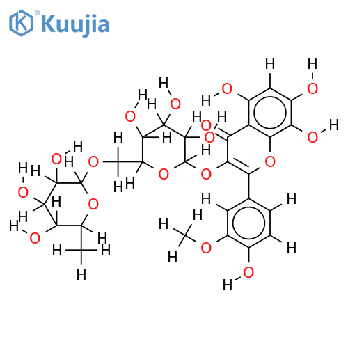 3-O-Rutinoside-3,4',5,7,8-Pentahydroxy-3'-methoxyflavone structure