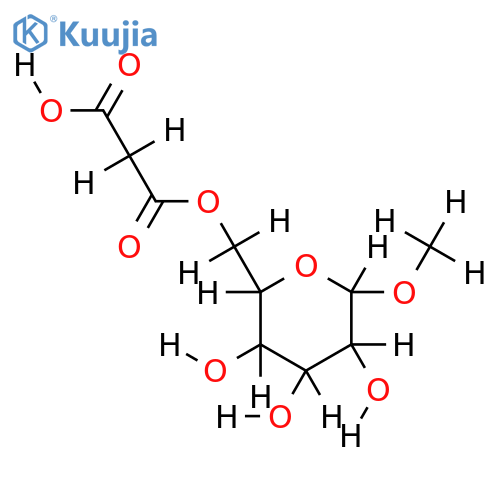 6-O-malonyl-beta-methyl-D-glucopyranoside structure