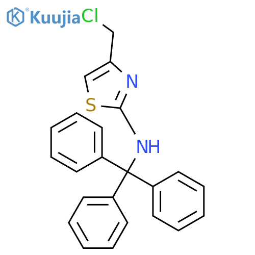 2-THIAZOLAMINE, 4-(CHLOROMETHYL)-N-(TRIPHENYLMETHYL)- structure