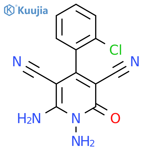 1,6-Diamino-4-(2-chlorophenyl)-2-oxo-1,2-dihydropyridine-3,5-dicarbonitrile structure