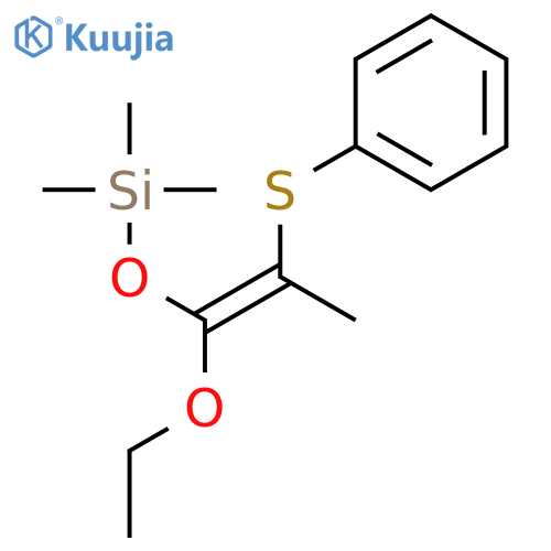 Silane, [[1-ethoxy-2-(phenylthio)-1-propenyl]oxy]trimethyl- structure