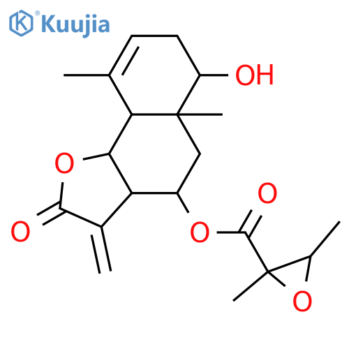 1,8-Dihydroxy-3,11(13)-eudesmadien-12,6-olide; (1β,6α,8β,10β)-form, 8-O-(2,3-Epoxy-2-methylbutanoyl) structure
