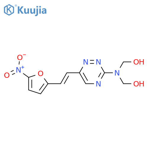 Methanol,[[6-[2-(5-nitro-2-furanyl)ethenyl]-1,2,4-triazin-3-yl]imino]bis- (9CI) structure