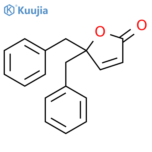 2(5H)-Furanone, 5,5-bis(phenylmethyl)- structure