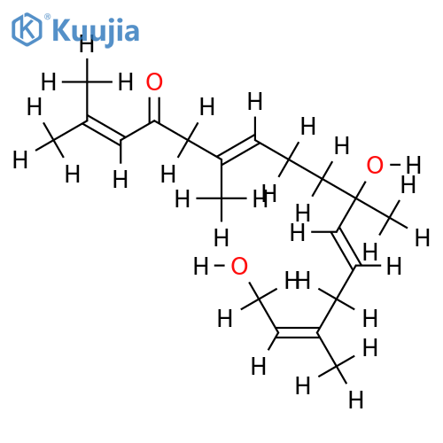 (2E,5E,10E)-1,7-dihydroxy-13-keto-3,7,11,15-tetramethylhexadeca-2,6,10,14-tetraene structure