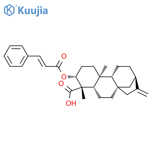 Ent-3beta-Cinnamoyloxykaur-16-en-19-oic acid structure