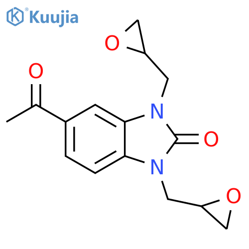 5-Acetyl-1,3-bis[(oxiran-2-yl)methyl]-1,3-dihydro-2H-benzimidazol-2-one structure