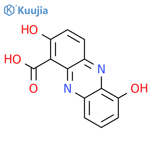 2,6-Dihydroxy-1-phenazinecarboxylic acid structure