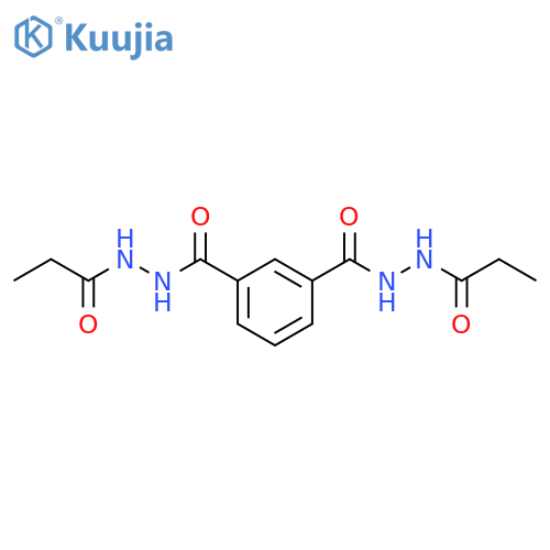 1,3-Benzenedicarboxylic acid, bis[2-(1-oxopropyl)hydrazide] structure