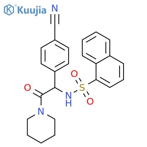 Piperidine, 1-[(4-cyanophenyl)[(1-naphthalenylsulfonyl)amino]acetyl]- structure