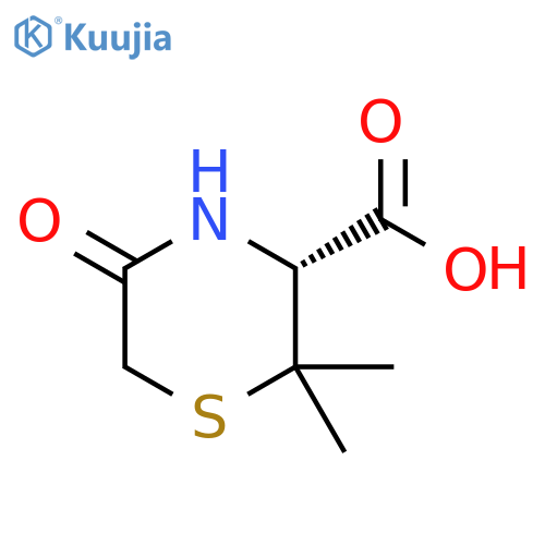 3-Thiomorpholinecarboxylic acid, 2,2-dimethyl-5-oxo-, (R)- structure