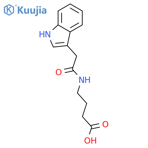 4-(2-1H-Indol-3-yl-acetylamino)-butyric acid structure