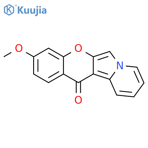 12H-[1]Benzopyrano[3,2-a]indolizin-12-one, 3-methoxy- structure