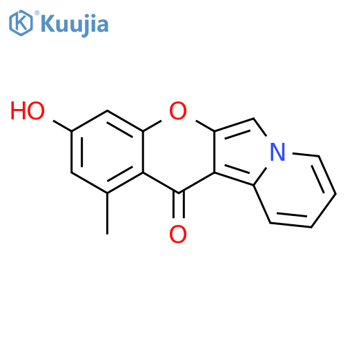 12H-[1]Benzopyrano[3,2-a]indolizin-12-one, 3-hydroxy-1-methyl- structure