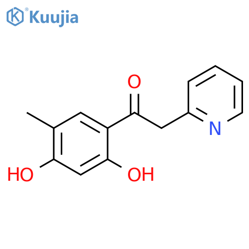 Ethanone, 1-(2,4-dihydroxy-5-methylphenyl)-2-(2-pyridinyl)- structure