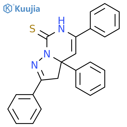 2,3a,5-Triphenyl-3a,6-dihydropyrazolo[1,5-c]pyrimidine-7(3H)-thione structure