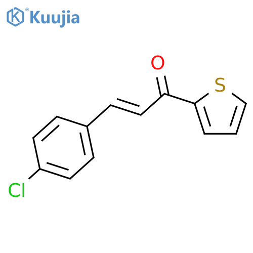 2-Propen-1-one, 3-(4-chlorophenyl)-1-(2-thienyl)-, (2E)- structure