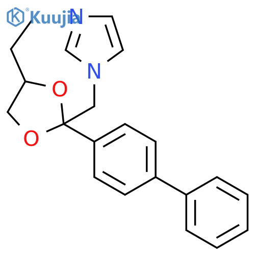 1H-IMIDAZOLE, 1-[(2-[1,1'-BIPHENYL]-4-YL-4-ETHYL-1,3-DIOXOLAN-2-YL)METHYL]- structure