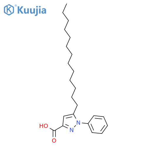 1H-PYRAZOLE-3-CARBOXYLIC ACID, 1-PHENYL-5-TRIDECYL- structure