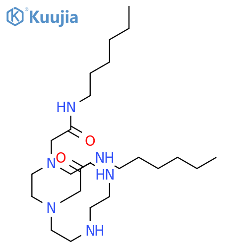 1,4,7,10-Tetraazacyclododecane-1,4-diacetamide, N,N'-dihexyl- structure