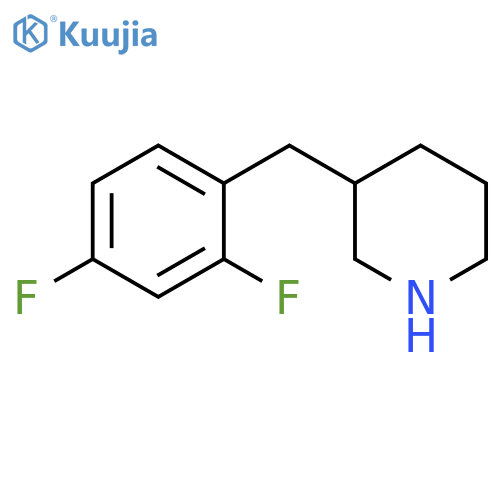 3-(2,4-difluorophenyl)methylpiperidine structure
