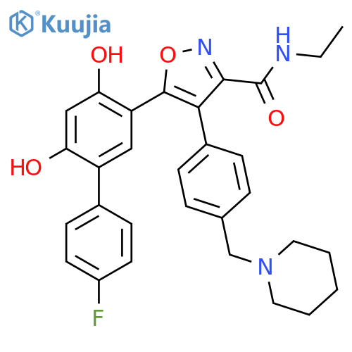 3-Isoxazolecarboxamide, N-ethyl-5-(4'-fluoro-4,6-dihydroxy[1,1'-biphenyl]-3-yl)-4-[4-(1-piperidinylmethyl)phenyl]- structure