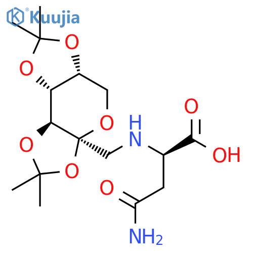 N2-1-Deoxy-2,3:4,5-bis-O-(1-methylethylidene)-b-D-fructopyranos-1-yl-L-asparagine structure