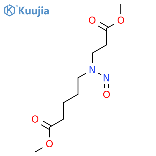 methyl 5-[(3-methoxy-3-oxopropyl)(nitroso)amino]pentanoate structure