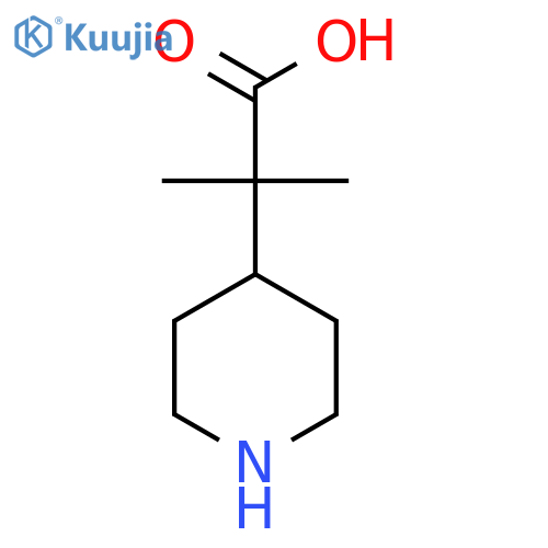 2-Methyl-2-(piperidin-4-yl)propanoic acid structure