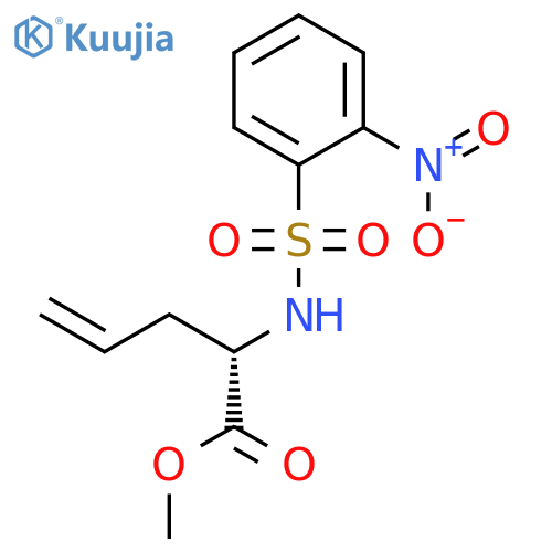 4-Pentenoic acid, 2-[[(2-nitrophenyl)sulfonyl]amino]-, methyl ester, (2S)- structure