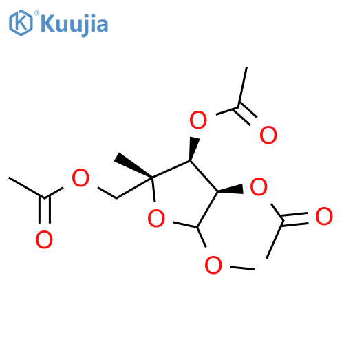 D-Ribofuranoside, methyl 4-C-methyl-, triacetate structure