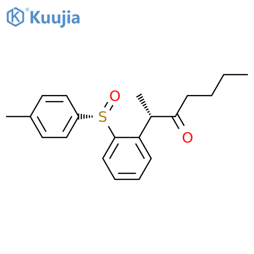 3-HEPTANONE, 2-[2-[(S)-(4-METHYLPHENYL)SULFINYL]PHENYL]-, (2S)- structure