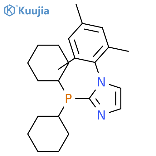 2-(Dicyclohexylphosphino)-1-mesityl-1H-imidazole structure
