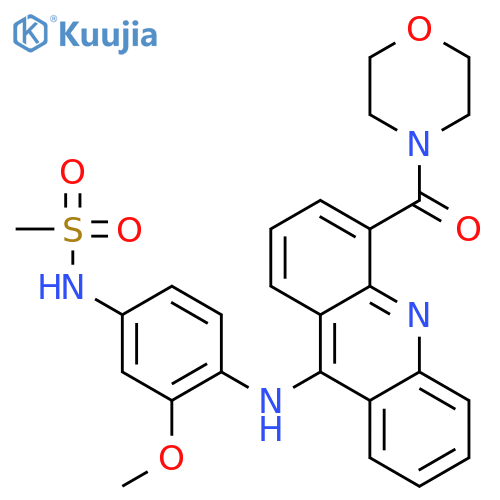 Methanesulfonamide,N-[3-methoxy-4-[[4-(4-morpholinylcarbonyl)-9-acridinyl]amino]phenyl]- structure