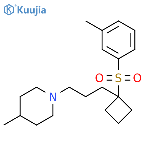 Piperidine, 4-methyl-1-[3-[1-[(3-methylphenyl)sulfonyl]cyclobutyl]propyl]- structure