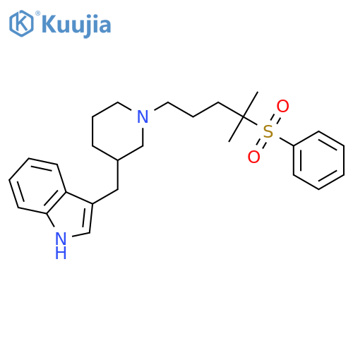 1H-Indole, 3-[[1-[4-methyl-4-(phenylsulfonyl)pentyl]-3-piperidinyl]methyl]- structure