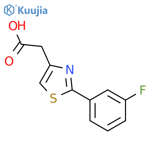 2-2-(3-Fluorophenyl)-1,3-thiazol-4-ylacetic acid structure