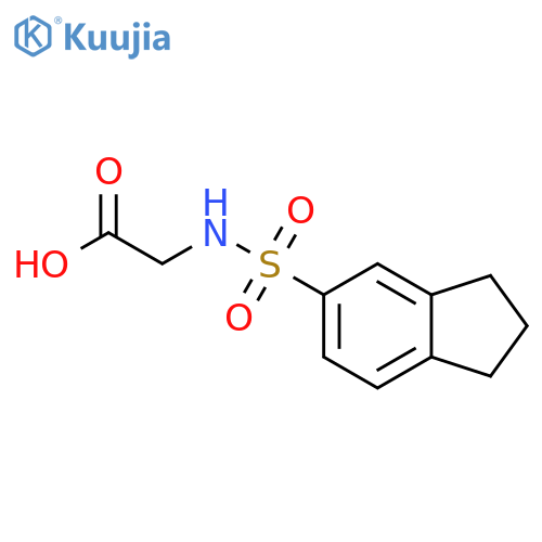 2-(2,3-dihydro-1H-indene-5-sulfonamido)acetic acid structure