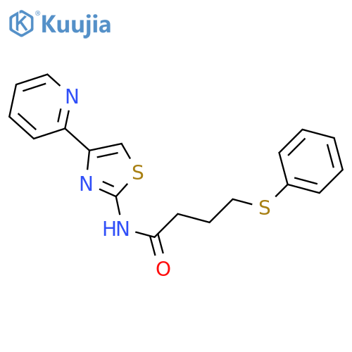 4-(phenylsulfanyl)-N-4-(pyridin-2-yl)-1,3-thiazol-2-ylbutanamide structure