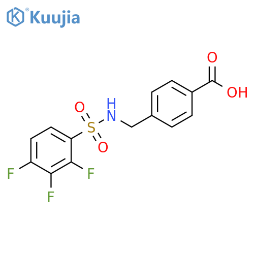 4-(2,3,4-trifluorobenzenesulfonamido)methylbenzoic acid structure