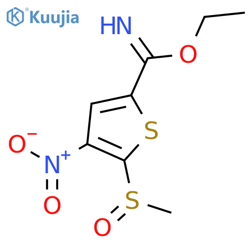 2-THIOPHENECARBOXIMIDIC ACID, 5-(METHYLSULFINYL)-4-NITRO-, ETHYL ESTER structure