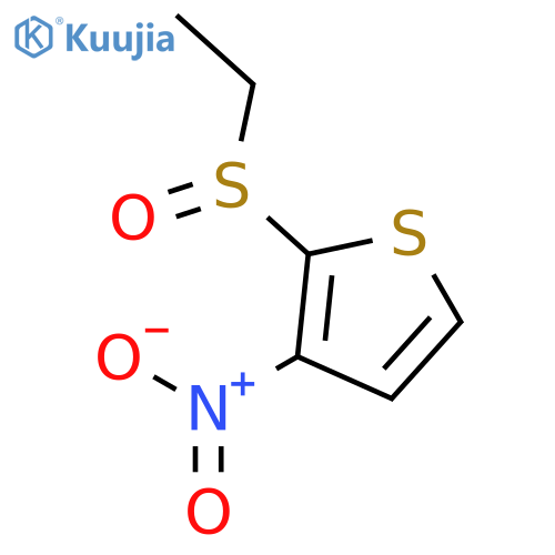 Thiophene, 2-(ethylsulfinyl)-3-nitro- structure