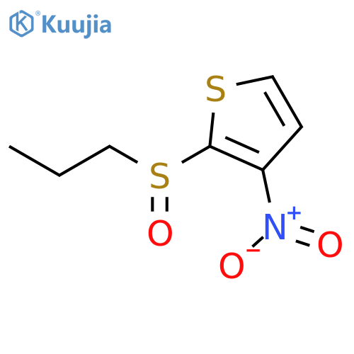 Thiophene, 3-nitro-2-(propylsulfinyl)- structure