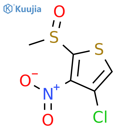 THIOPHENE, 4-CHLORO-2-(METHYLSULFINYL)-3-NITRO- structure
