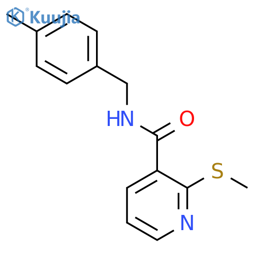 N-(4-methylphenyl)methyl-2-(methylsulfanyl)pyridine-3-carboxamide structure