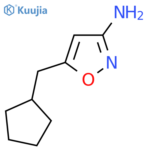 5-(cyclopentylmethyl)-1,2-oxazol-3-amine structure