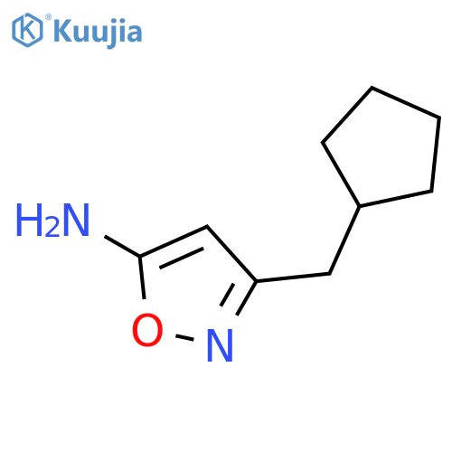 3-(cyclopentylmethyl)-1,2-oxazol-5-amine structure